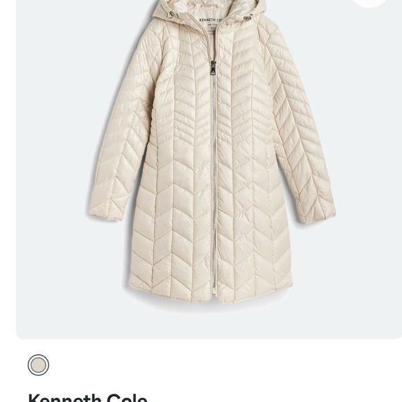 Kenneth Cole Women's Light Beige Puffer Jacket - Picture 6 of 6
